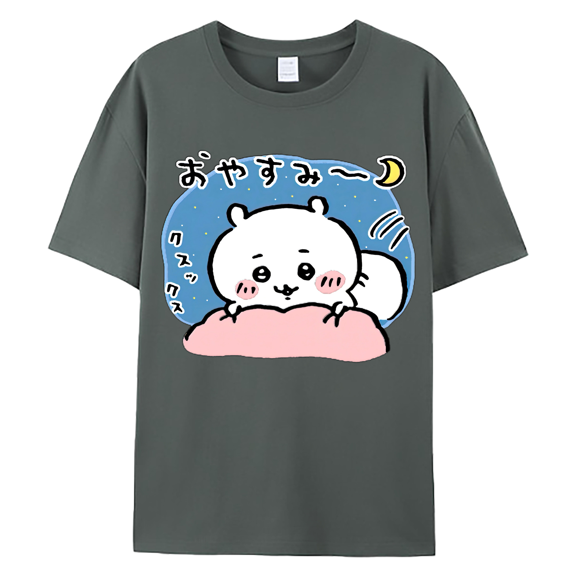 （画像用） ちいかわ ちいかわ Chii-kawa chiikawa 綿100％ メンズ半袖Tシャツ｜肌触りやわらか＆通気性